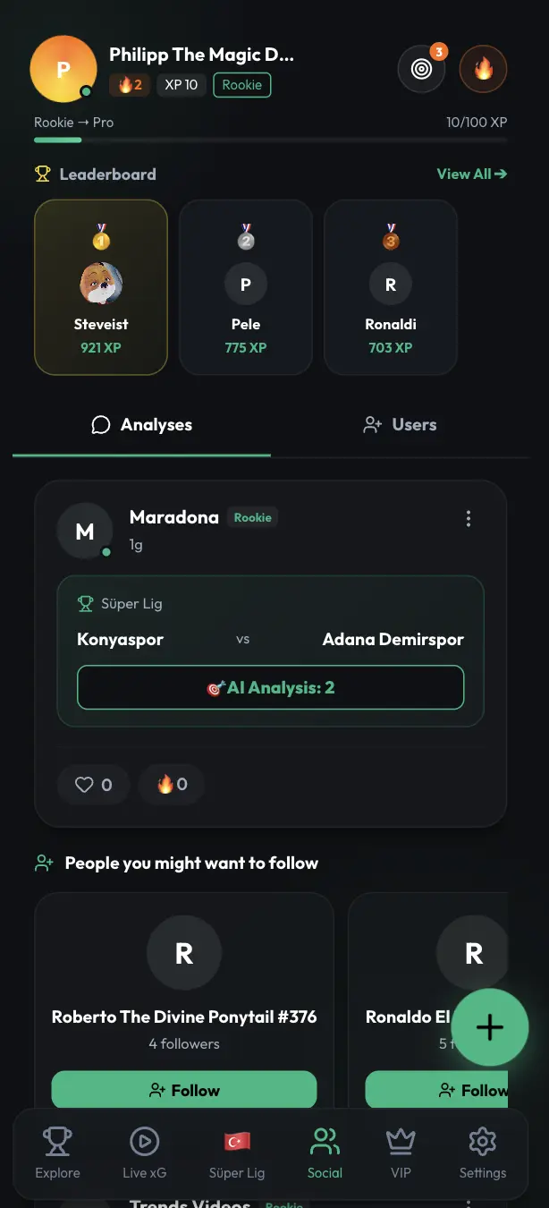 Football statistics Live xG Statistics